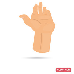 Hand position color flat icon for web and mobile design