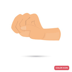 Hand position color flat icon for web and mobile design