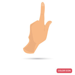 Hand position color flat icon for web and mobile design