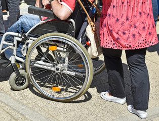 Obraz na płótnie Canvas Man in wheelchair