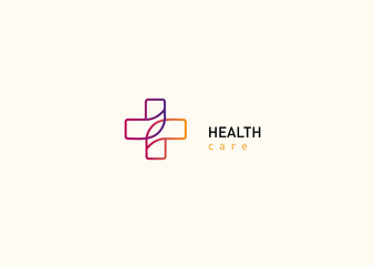 Bright logo on medicine and health, chat