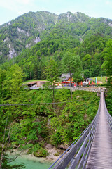 Fototapeta premium Suspension bridge, Wasserlochklamm, Austria
