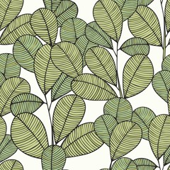 Stylized branches. Hand drawing. Seamless vector pattern