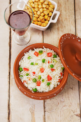 Shai Pulao or Vegetable Rice or Indian Vegetable Biryani
