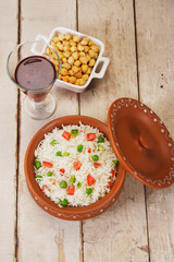 Shai Pulao or Vegetable Rice or Indian Vegetable Biryani