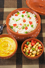 Vegetable Pilau with Kadi or Indian Vegetable Biryani