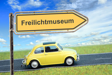 Schild 166 - Freilichtmuseum - obrazy, fototapety, plakaty