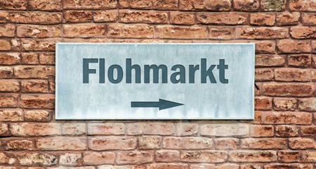 Fototapeta na wymiar Schild 225 - Flohmarkt