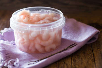 shrimps in cooking water