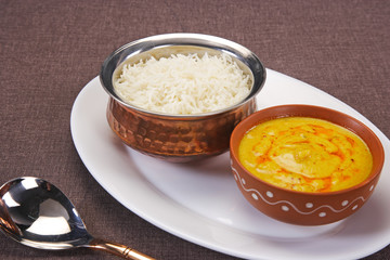 Vegetable Pilau with Kadi or Indian Vegetable Biryani