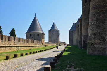 Fototapeta na wymiar Festungsstadt Carcassonne in Frankreich