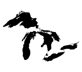 Map of Great Lakes