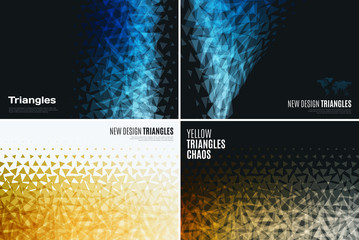 Abstract vector design background with triangles