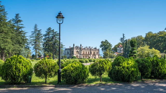 Dadiani Palace located inside a park in Zugdidi, Georgia