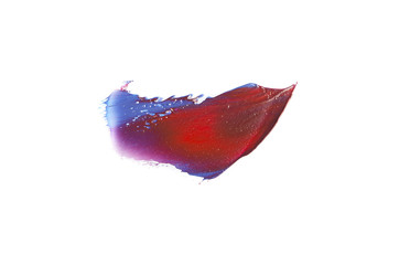 Red blue swab with watercolor