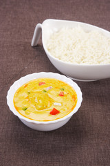 Vegetable Pilau with Kadi or Indian Vegetable Biryani