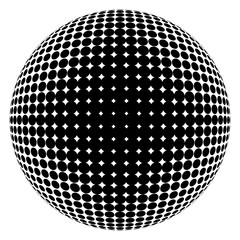 halftone black sphere