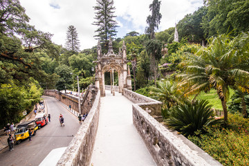 castle Quinta da Regaleira in Sintra, Portugal. Quinta da Regaleira located in the world heritage List of UNESCO