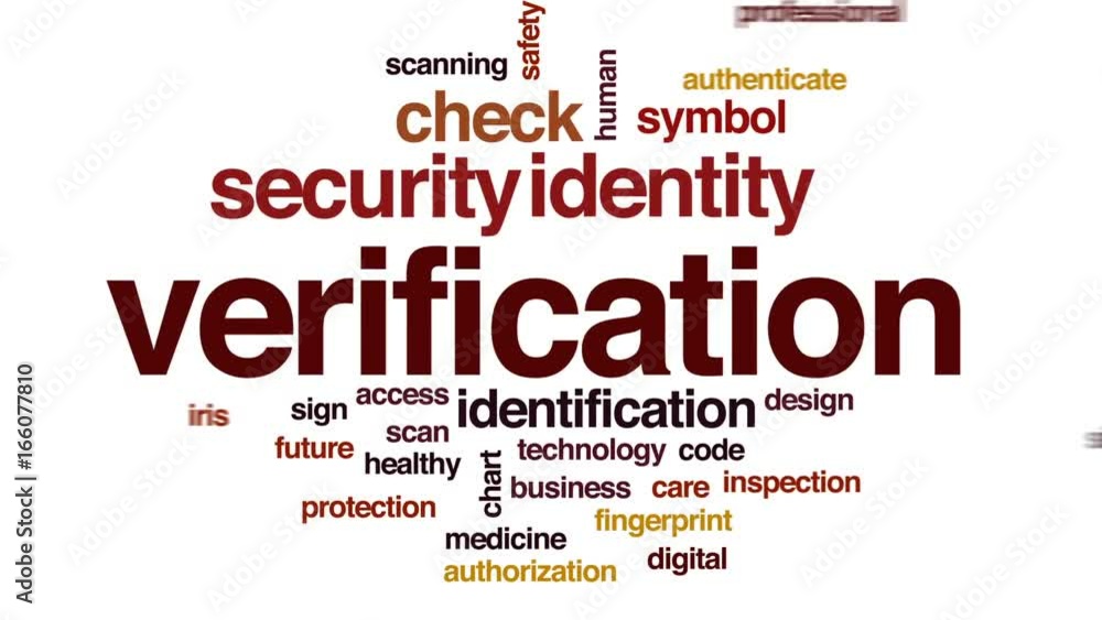 Poster verification animated word cloud, text design animation.