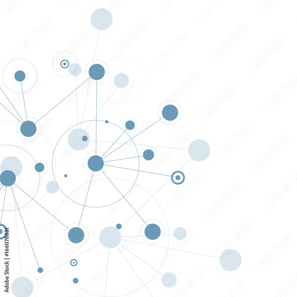 Poster Network and connection design background