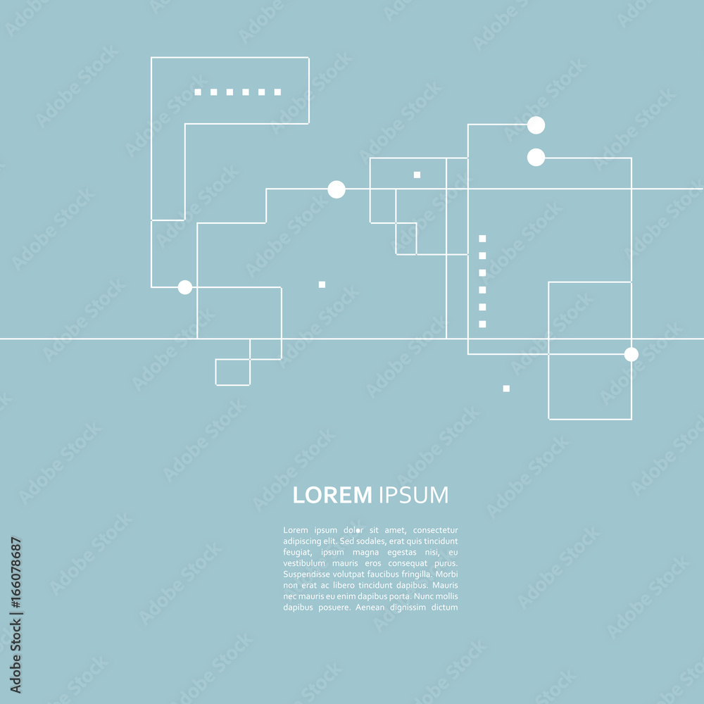 Poster Vector blue background with repeating squares