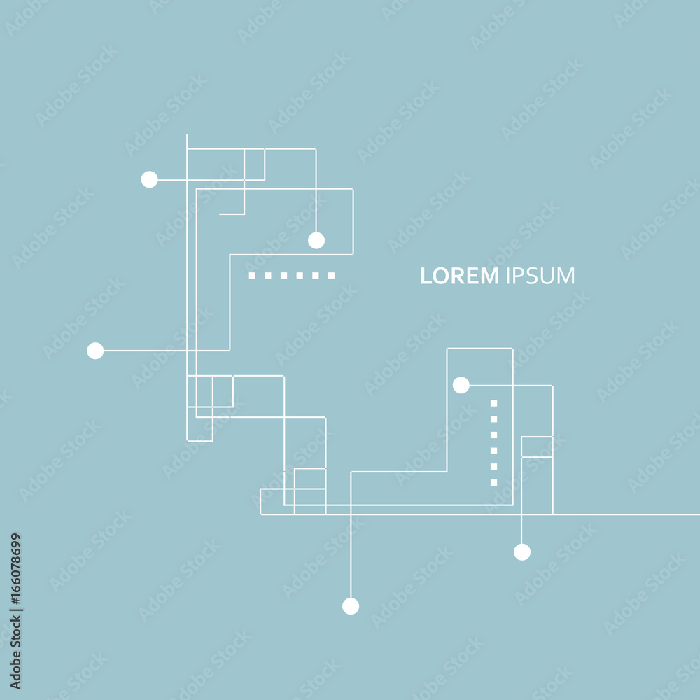 Poster vector blue background with repeating squares