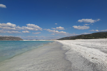 Landscape view over Lake Salda at Burdur, Turkey.