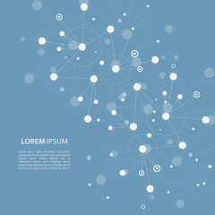 Connection science molecule background