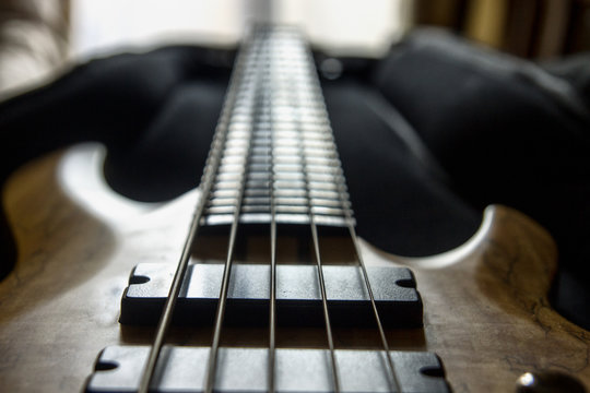 Bass Guitar In The Case, Close Up