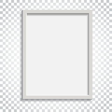 Realistic photo frame on isolated background. Pictures frame vector illustration. Simple business concept pictogram.