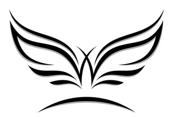 Wings emblem on a white background