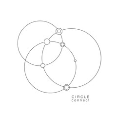 Technology abstract dot and circle connection
