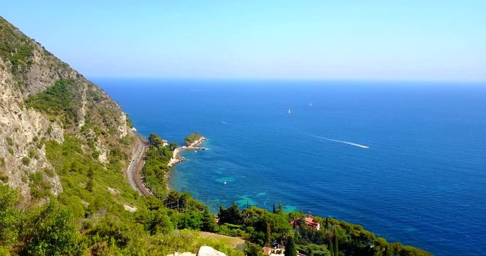 Seascape. Cloudless day. French Rivera