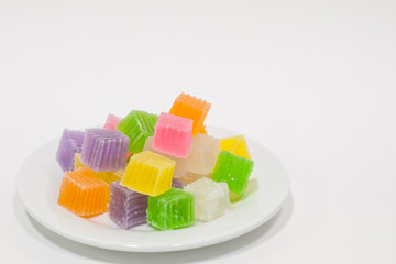 Colorful sweetness jelly candy .