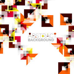 Modern square geometric pattern design on white