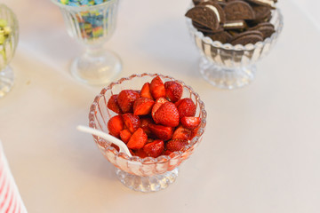 Wedding cake with red roses