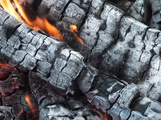 Charcoal & fire background