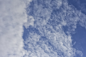 Clouds in the blue sky.