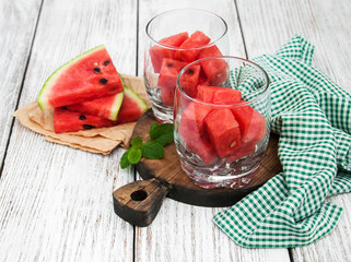 Slices of watermelon