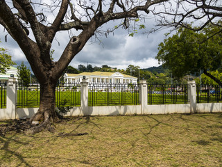 Karibik, kleine Antillen, Departement Guadeloupe, Dominica, Hauptstadt Roseau Präsidentenpalast