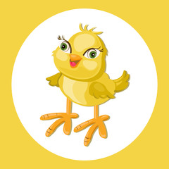 Cute Chicken funny cartoon Vector illustration
