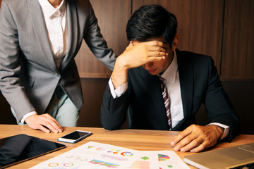 depressed business person.