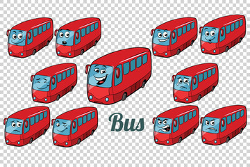 bus autobus collection set neutral background © rogistok