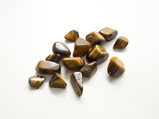 Tumbled Eye of the tiger stones mix for crystal therapy treatments and reiki