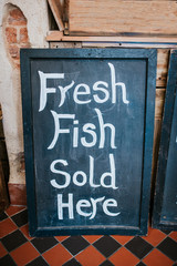 Fresh fish sold here