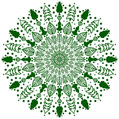 Flower Mandala, Vintage decorative elements, Oriental pattern, vector illustration,