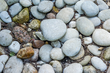 background of big round stones on the ground