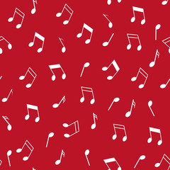 Abstract seamless background with music signs