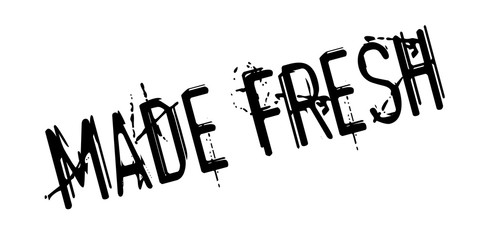 Made Fresh rubber stamp. Grunge design with dust scratches. Effects can be easily removed for a clean, crisp look. Color is easily changed.