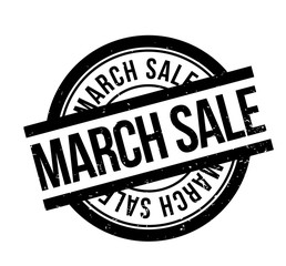 March Sale rubber stamp. Grunge design with dust scratches. Effects can be easily removed for a clean, crisp look. Color is easily changed.